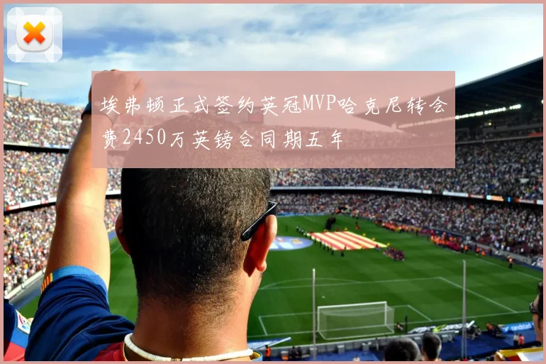 埃弗顿正式签约英冠MVP哈克尼转会费2450万英镑合同期五年